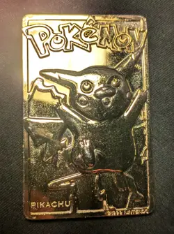 Pokemon Pikachu Gold Plated Trading Card 1999 Nintendo - Image 2