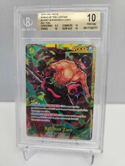 One Piece Roronoa Zoro Wings of the Captain OP06-118 Secret Rare BGS 10 Card - Image 1