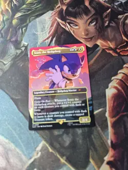Sonic The Hedgehog NON-FOIL Sonic Secret Lair MTG Magic The Gathering - Image 1