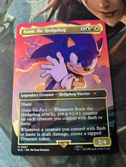 Sonic The Hedgehog NON-FOIL Sonic Secret Lair MTG Magic The Gathering - Image 2