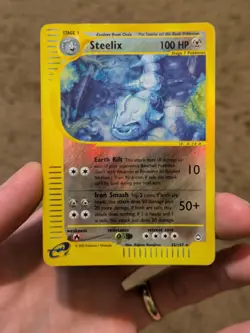Steelix Reverse Holo 35/147 Aquapolis English Pokemon Card WoTC E-Reader MP - Image 1