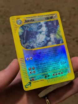 Steelix Reverse Holo 35/147 Aquapolis English Pokemon Card WoTC E-Reader MP - Image 3