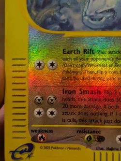 Steelix Reverse Holo 35/147 Aquapolis English Pokemon Card WoTC E-Reader MP - Image 4