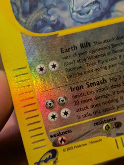 Steelix Reverse Holo 35/147 Aquapolis English Pokemon Card WoTC E-Reader MP - Image 5