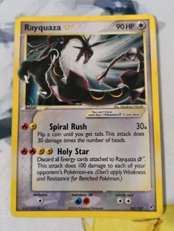 2005 Pokemon Rayquaza Gold Star Holo Ex Deoxys 107/107 - Image 1