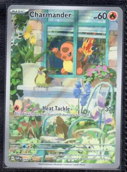 PSA 8 - 2023 Pokemon Obsidian Flames CHARMANDER Black Star Promo #044 (2452) - Image 1