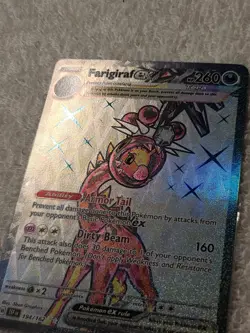 Pokemon Farigiraf ex 194/162 Temporal Forces Ultra Rare Full Art Holo NM - Image 3