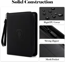 Portable PU Card Collection Album - 4 Pocket Binder for MTG, TCG, Sports Cards - Image 4