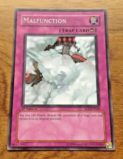 Malfunction SOI-EN060 1st Edition Yu-Gi-Oh Rare Card Near Mint. Free UK Postage - Image 1