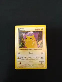 Pikachu Red Cheeks 58/102 Original Base Set Shadowless Non Holo Pokemon Card NM - Image 1