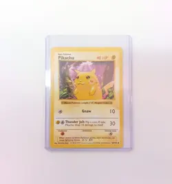 Pikachu Red Cheeks 58/102 Original Base Set Shadowless Non Holo Pokemon Card NM - Image 2