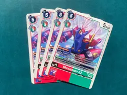 Shoutmon X2 BT15-012 Playset Exceed Apocalypse Digimon Card x4 - Image 1