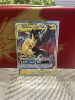 Pikachu & Zekrom GX - 33/181 - Pokemon Team Up Sun & Moon Ultra Rare Card NM - Image 1