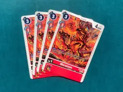 Meramon BT15-009 Playset Exceed Apocalypse Digimon Card x4 - Image 1