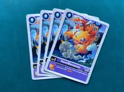 DemiMeramon BT15-006 Playset Exceed Apocalypse Digimon Card x4 - Image 1