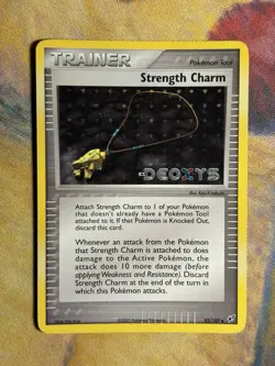Strength Charm 92/107 Reverse Holo Stamped Trainer Ex Deoxys Pokemon Card LP - Image 2