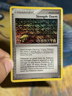 Strength Charm 92/107 Reverse Holo Stamped Trainer Ex Deoxys Pokemon Card LP - Image 3