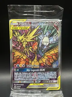 Sealed Moltres Zapdos Articuno 210 - Pokemon Sm Black Star Promo Card - NM+ - Image 2
