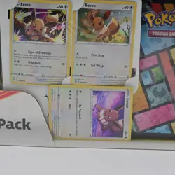 Pokemon Trading Card Game Eevee 3-Pack Set With Treasure Chest & 3 Pokeball Tins - Image 3