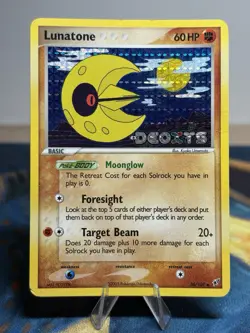 Lunatone 36/107 Stamped Set Ex Deoxys Reverse Holo Foil Pokemon Card HP - Image 1