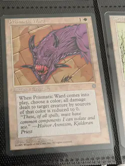 MTG Magic The Gathering Card Prismatic Ward Enchant Creature White Ice Age (G) - Image 1