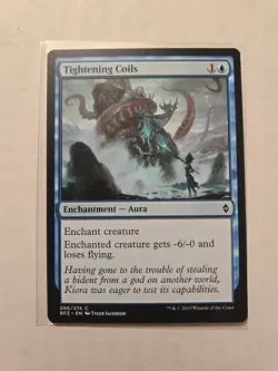 Tightening Coils - Battle for Zendikar - LP - MTG Magic - Common - Aura - Image 1
