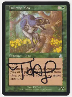Signed Hunting Moa Proof HP Urza's Destiny Artist DiTerlizzi 1999 MTG Magic AP! - Image 1
