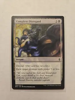 Complete Disregard - Battle for Zendikar - LP - MTG Magic - Common - Instant - Image 1