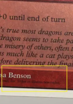 MTG MISPRINT ERROR 5TH EDITION SHIVAN DRAGON COPYRIGHT IN PORTUGUESE NOT ENGLISH - Image 3