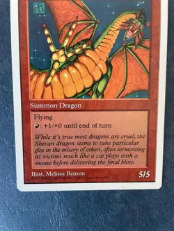 MTG MISPRINT ERROR 5TH EDITION SHIVAN DRAGON COPYRIGHT IN PORTUGUESE NOT ENGLISH - Image 4