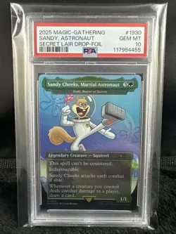 2025 MTG SECRET LAIR DROP FOIL #1930 SANDY CHEEKS, MARTIAL ASTRONAUT PSA 10 - Image 1