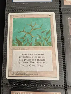 Green Ward Magic The Gathering 4th Edition MTG Card NM (G) - Image 1