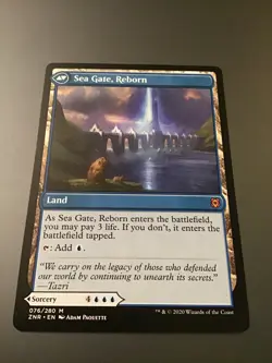 MTG Zendikar Rising #076 Sea Gate, Reborn / Restoration - Image 1