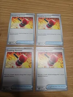 4x Playset Crushing Hammer (168/198) - SV01: Scarlet & Violet Base Set Pokemon - Image 1