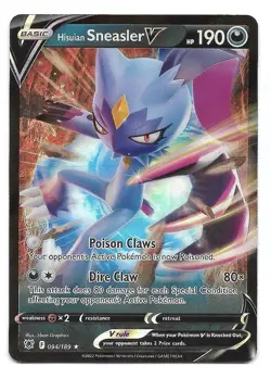Hisuian Sneasler V 094/189 Swsh10: Astral Radiance Holo Ultra Rare Pokemon - NM - Image 1