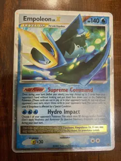 Pokemon Empoleon LV.X DP11 Diamond & Pearl Black Star Promo Holo MP/HP - Image 1