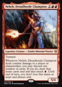 Neheb, Dreadhorde Champion -Foil Near Mint MTG War of the Spark - Image 1