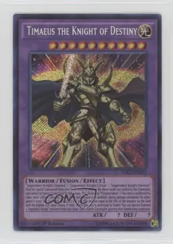 SE - Timaeus the Knight of Destiny 1st Ed. YuGiOh Dragons Legend 2 #DRL2-EN001 - Image 1