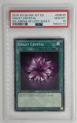 Violet Crystal SBLS-EN035 YuGiOh Speed Duel: Arena of Lost Souls 1st Ed. PSA 10 - Image 1