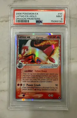 Pokemon EX Dragon Frontiers Latias EX Holo Card 95/101 Ultra Rare PSA9 MINT - Image 1