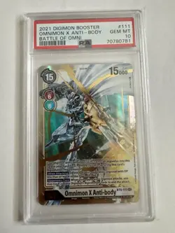 Digimon Card Game BT5-111 Omnimon x Anti-Body Battle Of Omni PSA 10 - Image 1