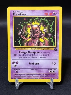 Pokemon Card - Black Star Promo #14 - MEWTWO *Played* - Image 1
