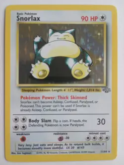 Snorlax Holo Rare 11/64 | Jungle Set | Vintage WOTC 1999 Pokemon Card Near Mint - Image 1