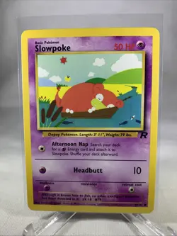 SLOWPOKE - Team Rocket Set 67/82 - VINTAGE WOTC Pokemon Card - Unlimited - NM - Image 1