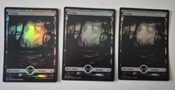 Magic The Gathering - MTG - Swamp - Battle for Zendikar - Foil Full Art x 3 - NM - Image 1