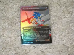 Magic Gathering Secret Lair Sonic MTG Foil Tornado, Sonic's Biplane Weatherlight - Image 1