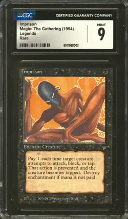 Magic MTG Legends Imprison CGC 9 NEAR MINT NM - Image 1