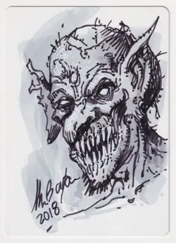 Signed Swirling Spriggan Proof Sketch MP Eventide Artist Thomas M. Baxa MTG AP! - Image 1