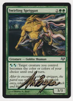Signed Swirling Spriggan Proof Sketch MP Eventide Artist Thomas M. Baxa MTG AP! - Image 2
