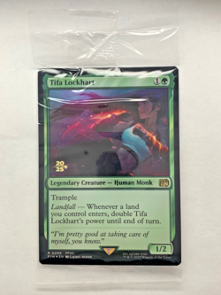 MTG Final Fantasy Tifa Lockhart Prerelease Foil Stamped Promo Sealed - Image 1